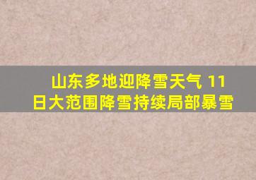 山东多地迎降雪天气 11日大范围降雪持续局部暴雪